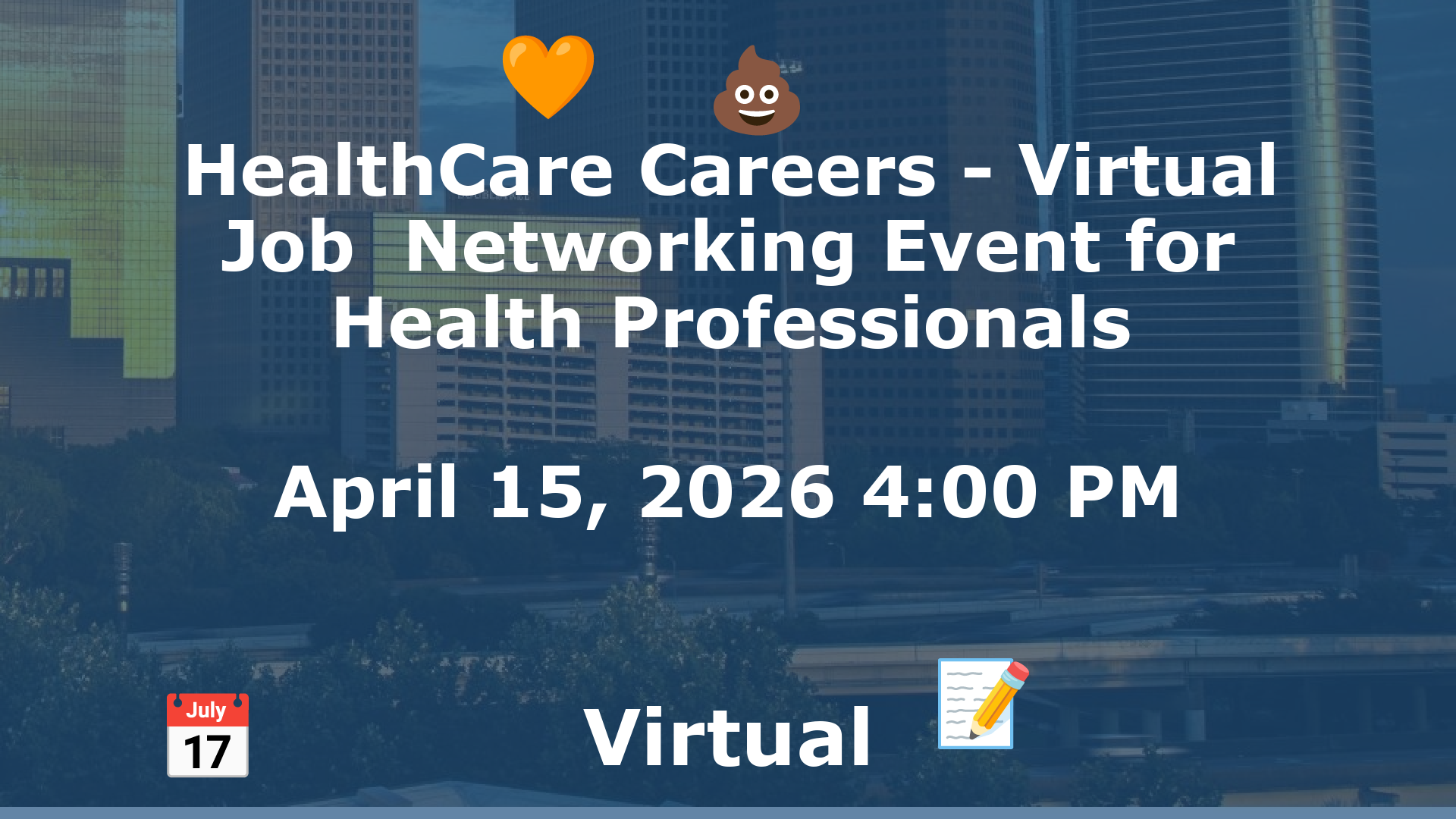 HealthCare Careers - Virtual Job  Networking Event for Health Professionals event image